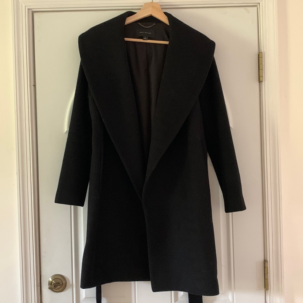Ann Taylor Shaw Collar Wrap Coat